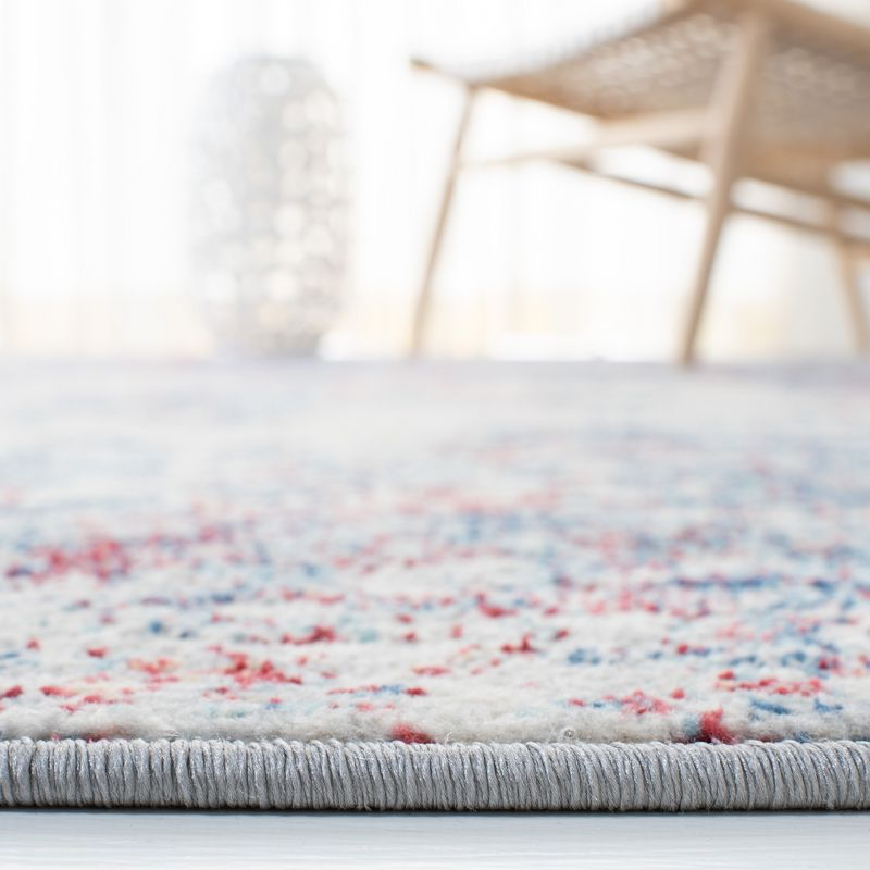 Brentwood BNT822 Power Loomed Area Rug - Navy/Red - 5'3"x7'6" - Safavieh.