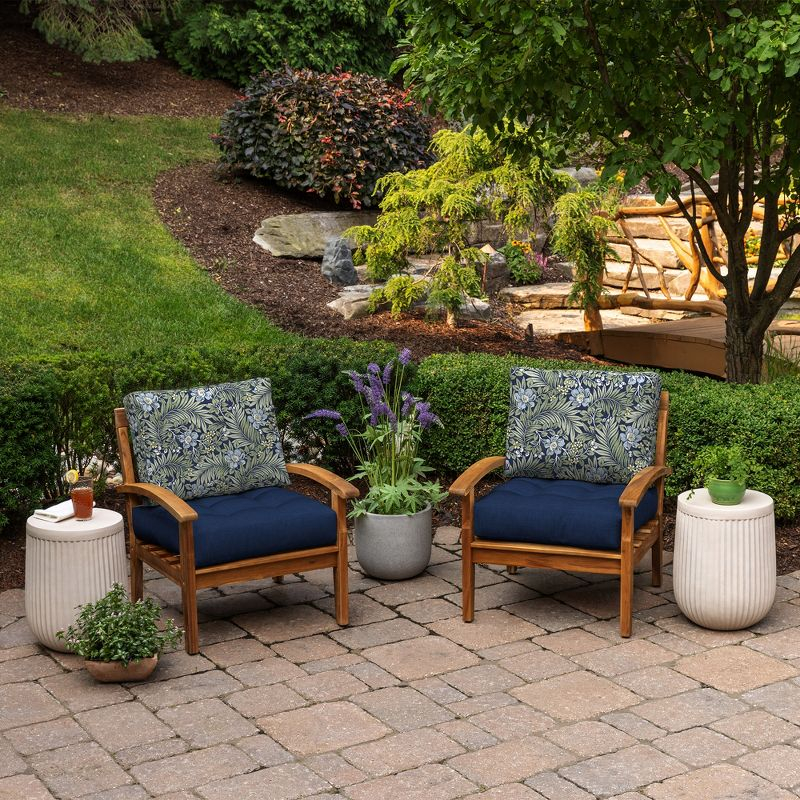 ARDEN Outdoor Plush Modern Tufted Blowfill Deep Seat Set, 24 x 24, Rain-Proof, Fade Resistant, Deep Seat Bottom and Back Cushion 24 x 24