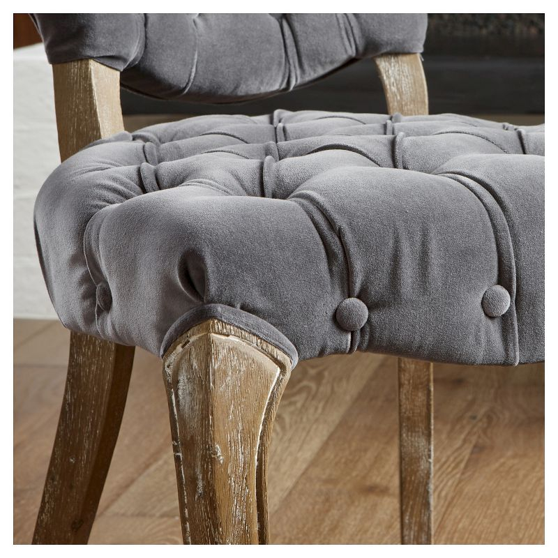 Bates Tufted Dining Chair Set 2ct Gray - Christopher Knight Home
