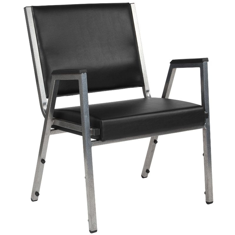 Flash Furniture HERCULES Series 1000 lb. Rated Black Antimicrobial Vinyl Bariatric Medical Reception Arm Chair