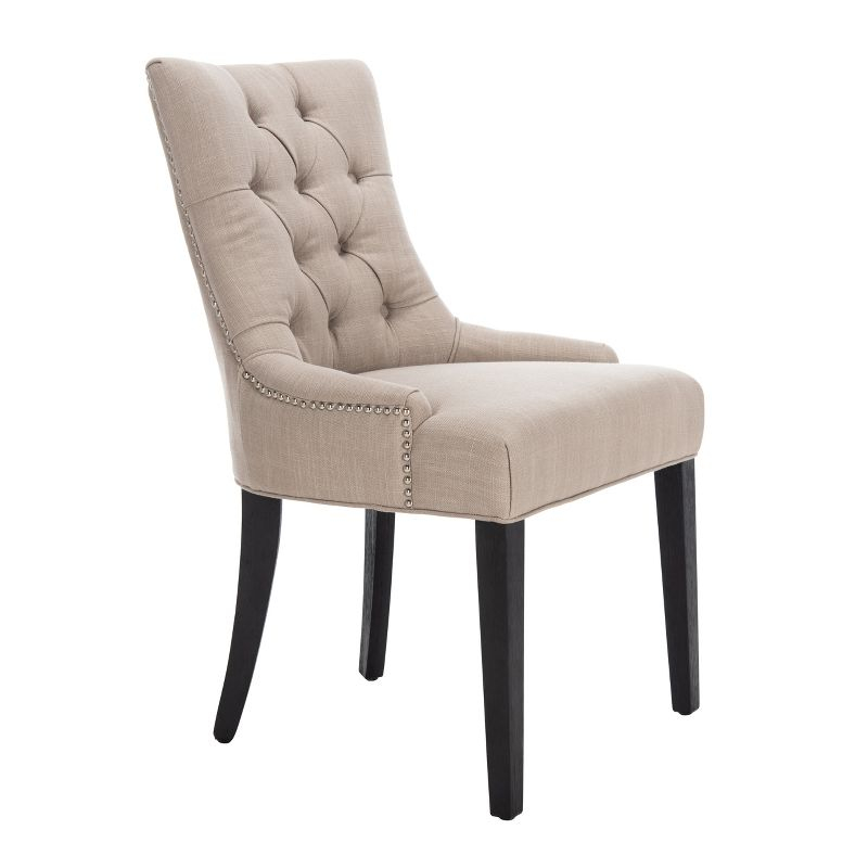 Abby 19''H Tufted Side Chairs (Set of 2) - True Taupe - Safavieh.