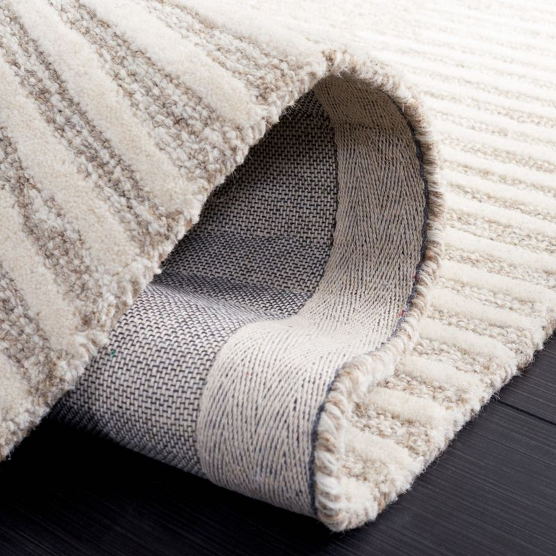 Abstract ABT478 Hand Tufted Area Rug - Natural/Ivory - 6'x6' - Safavieh.