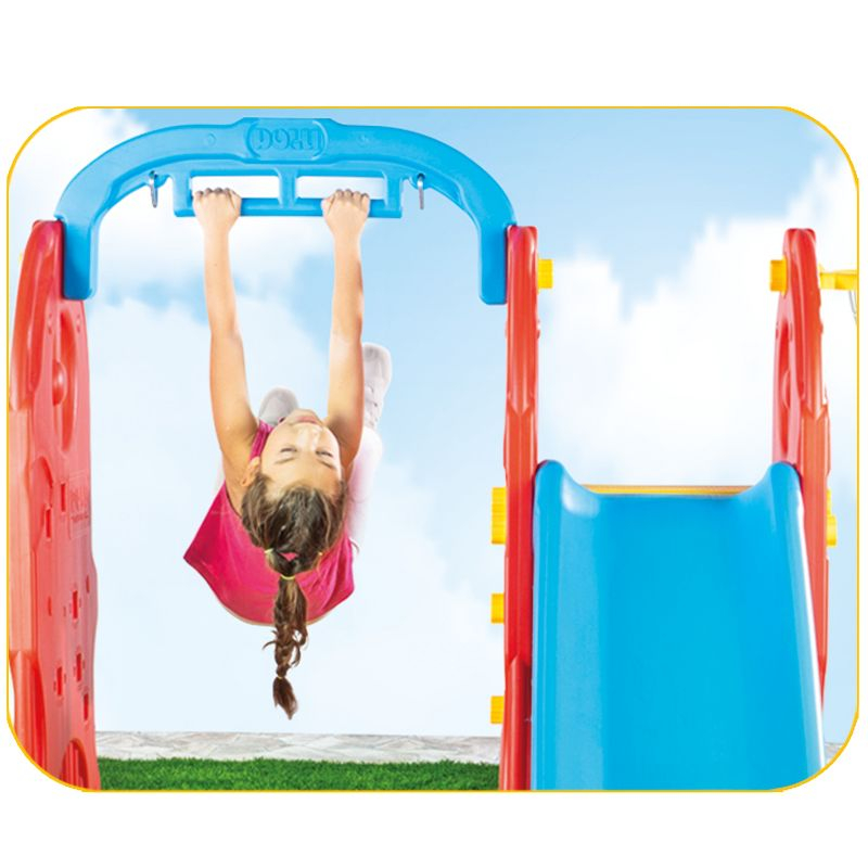 Dolu : 7-in-1 Playground Backyard & Outdoor Toy, Swing, Slide, Basketball Hoop Set, Ages 2+