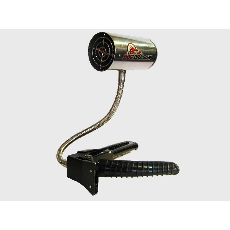 BBQ Dragon Grill Fan - Black: Stainless Steel Construction, No Assembly, Portable Charcoal Air Blower