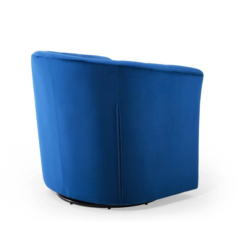 Prospect Tufted Performance Velvet Swivel Armchair Navy - Modway