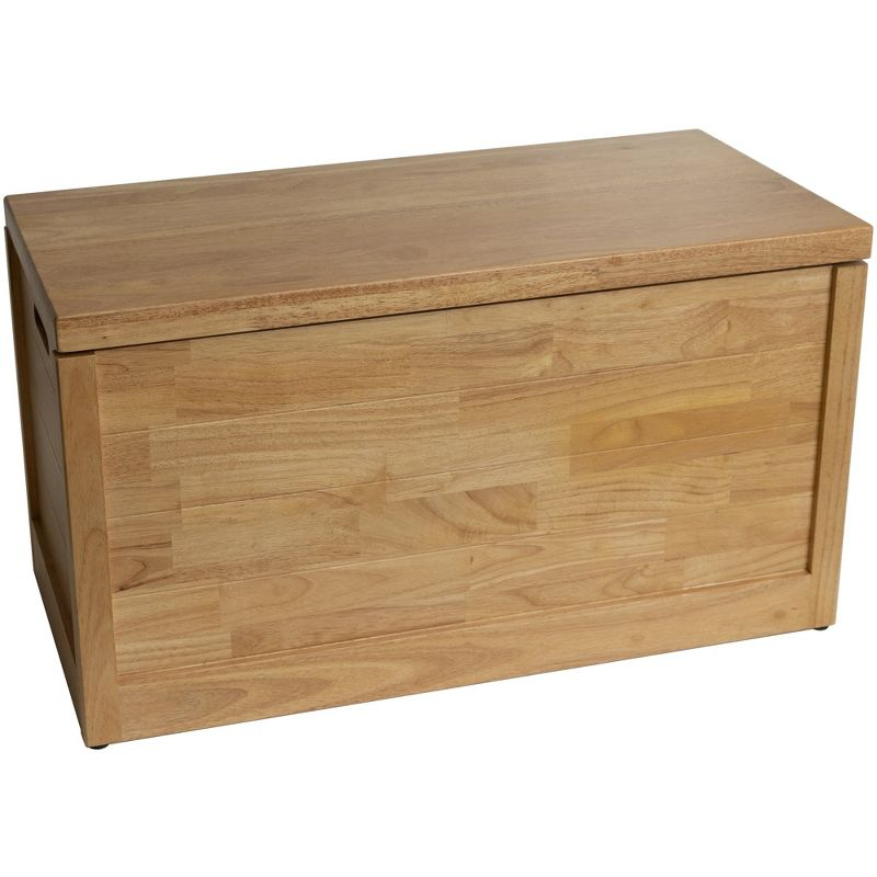eHemco Heavy-duty Solid Hardwood Blanket Chest, Storage Trunk, Natural