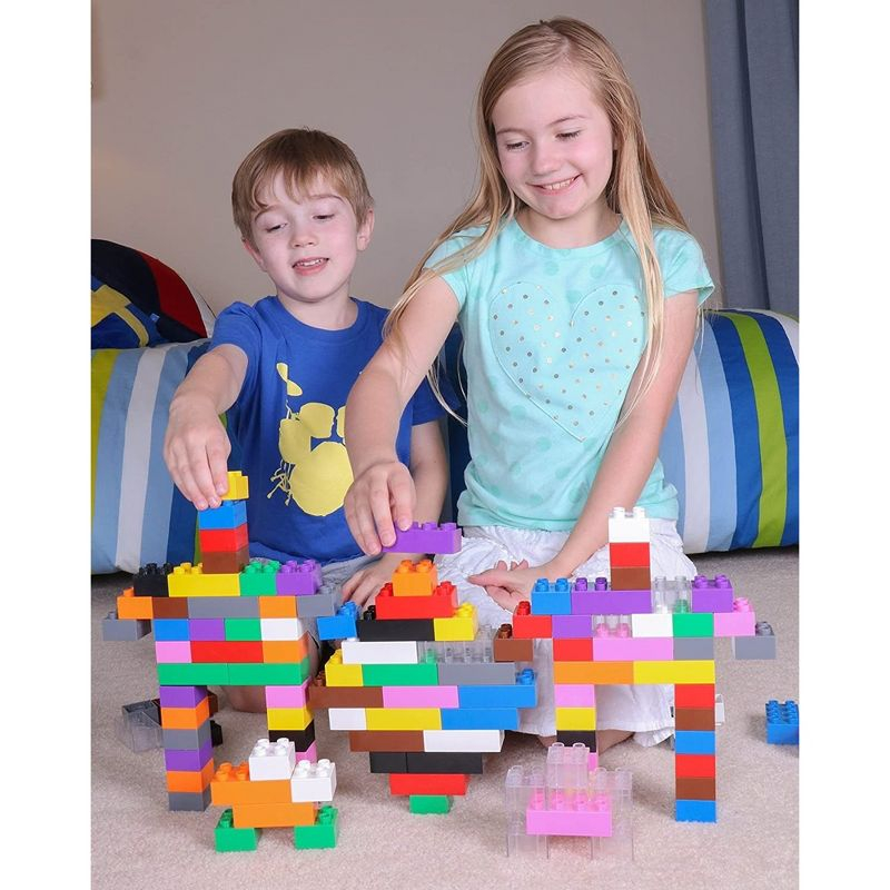 Strictly Briks Toy Large Building Blocks For Kids and Toddlers, Big Bricks Set For Ages 3 and Up, 12 Rainbow Colors, 108 Pieces