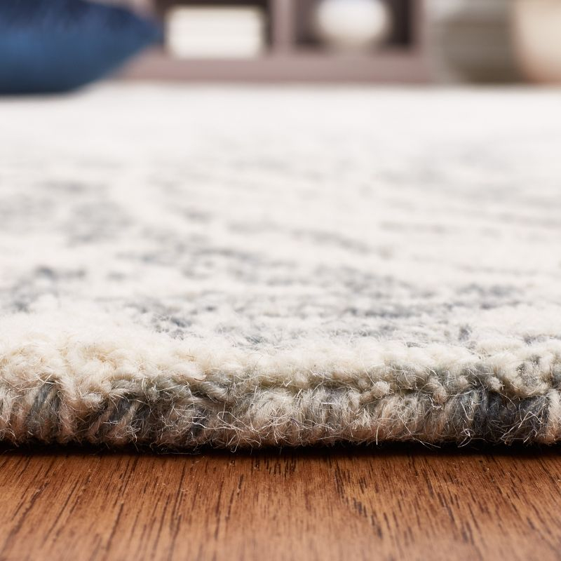 Abstract ABT204 Handmade Indoor Area Rug - Ivory/Grey - 6'x9' - Safavieh
