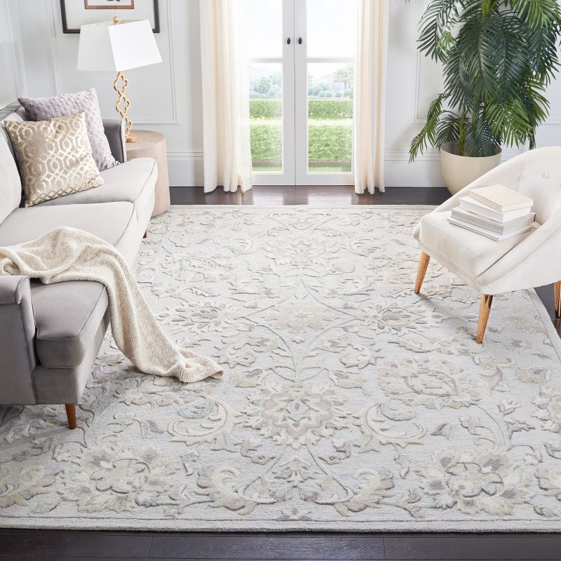 Glamour GLM624 Hand Tufted Indoor Area Rug - Light Blue/Ivory - 8'x10' - Safavieh
