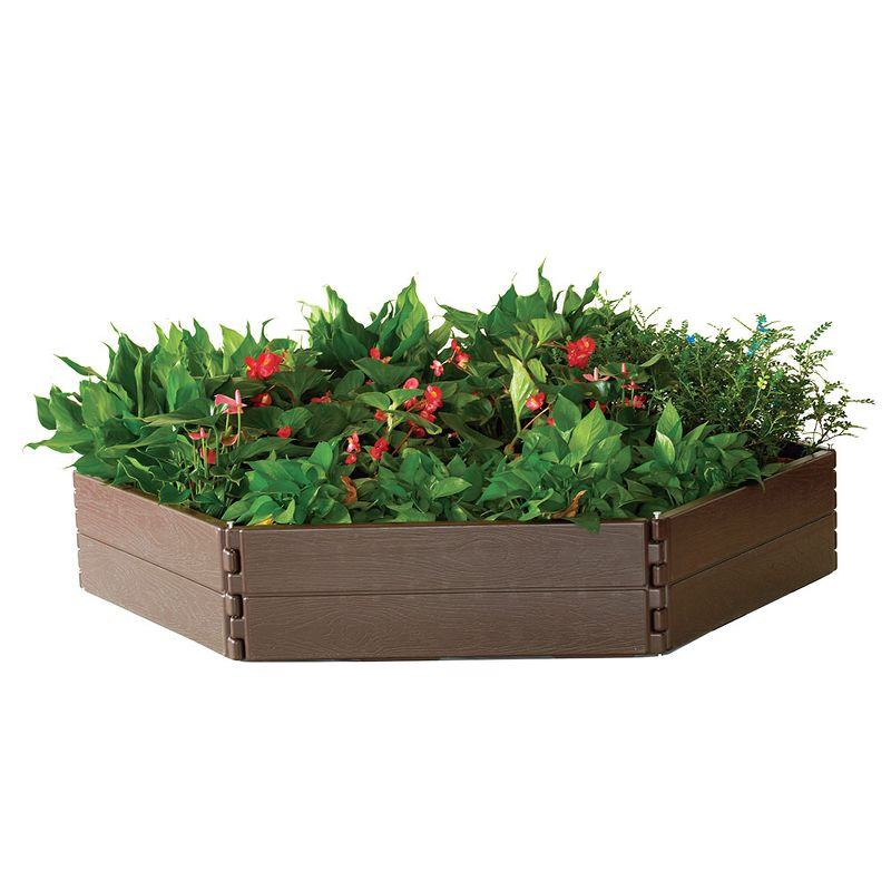 Modern Home Raised Garden Bed Kit - Stackable Hexagon Modular Flower/Planter Kit