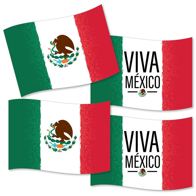 Big Dot of Happiness Viva Mexico - Flag Decorations DIY Mexican Independence Day Party Essentials - Set of 20