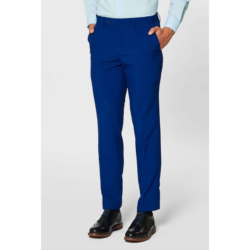 OppoSuits Solid Color Party Suits - Colorful Outfits for Prom, Weddings, Bachelor Parties - Navy Blue  - Size 44