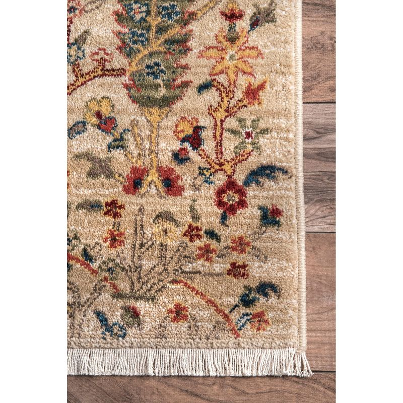 Nuloom Dasilva Geometric 2x6 Runner Indoor Area Rug for Living Room Bedroom Dining Room Entryway Hallway Kitchen, Olive/Multicolor