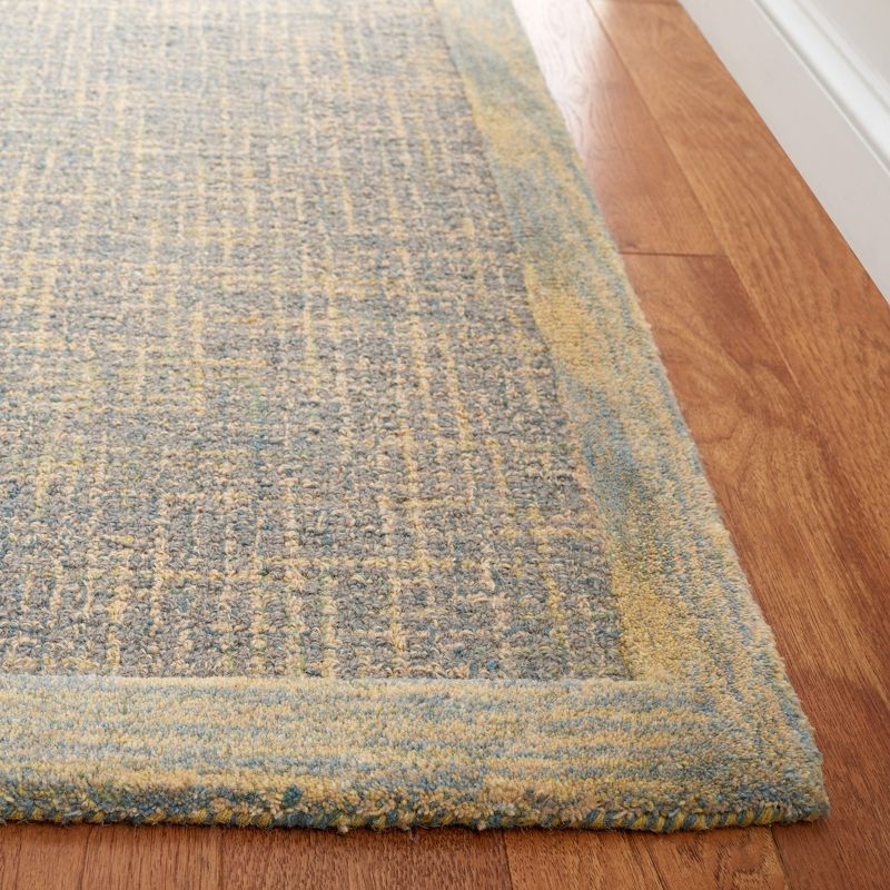 Abstract ABT220 Handmade Indoor Area Rug - Gold/Grey - 6'x6' - Safavieh