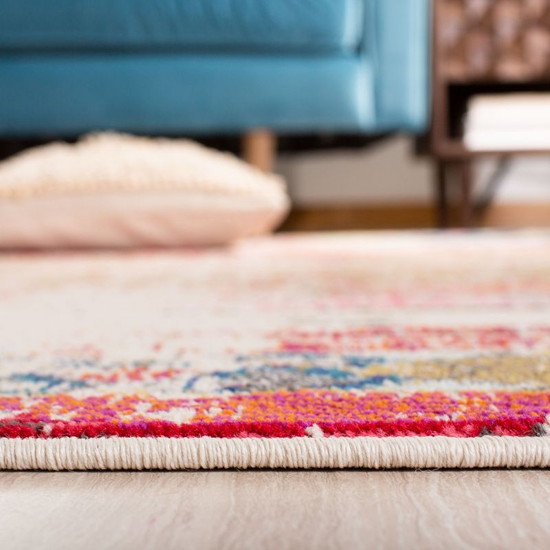 Madison MAD422 Power Loomed Area Rug - Grey/Orange - 3'x3' - Safavieh.