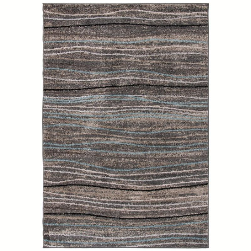 Amsterdam AMS111 Power Loomed Indoor Area Rug - Silver/Beige - 4'x6' - Safavieh