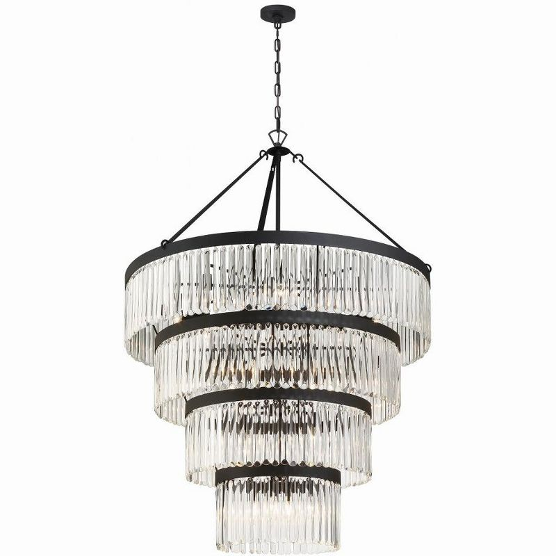 Crystorama Lighting Emory 22 - Light Chandelier in  Black Forged