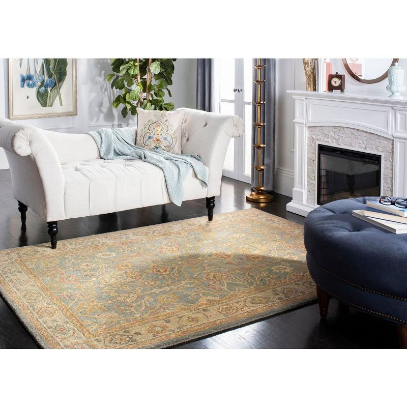 Antiquity AT314 Hand Tufted Area Rug - Blue/Ivory - 8'3"x11' - Safavieh.