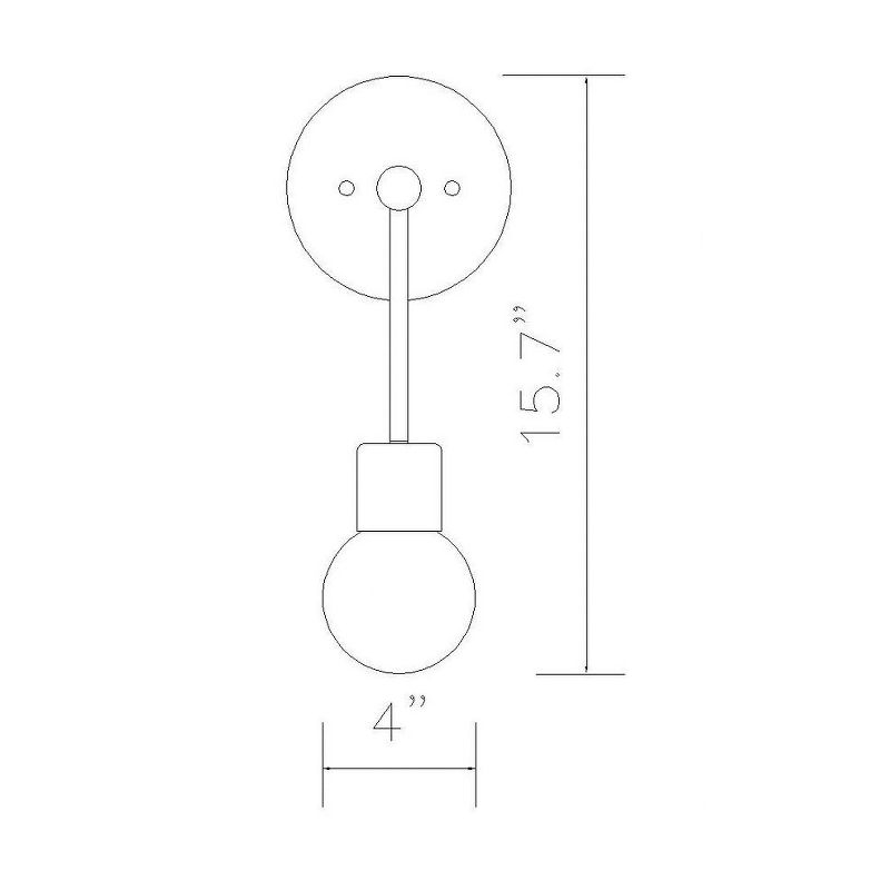 Z-Lite Neutra 1 - Light Wall Light in  Matte Black/Foundry Brass