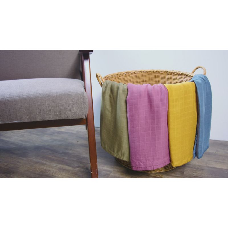 KeaBabies 4pk Muslin Swaddle Blankets for Baby Boys, Girls - Organic Baby Blankets, Swaddles for Newborns (Bloom)