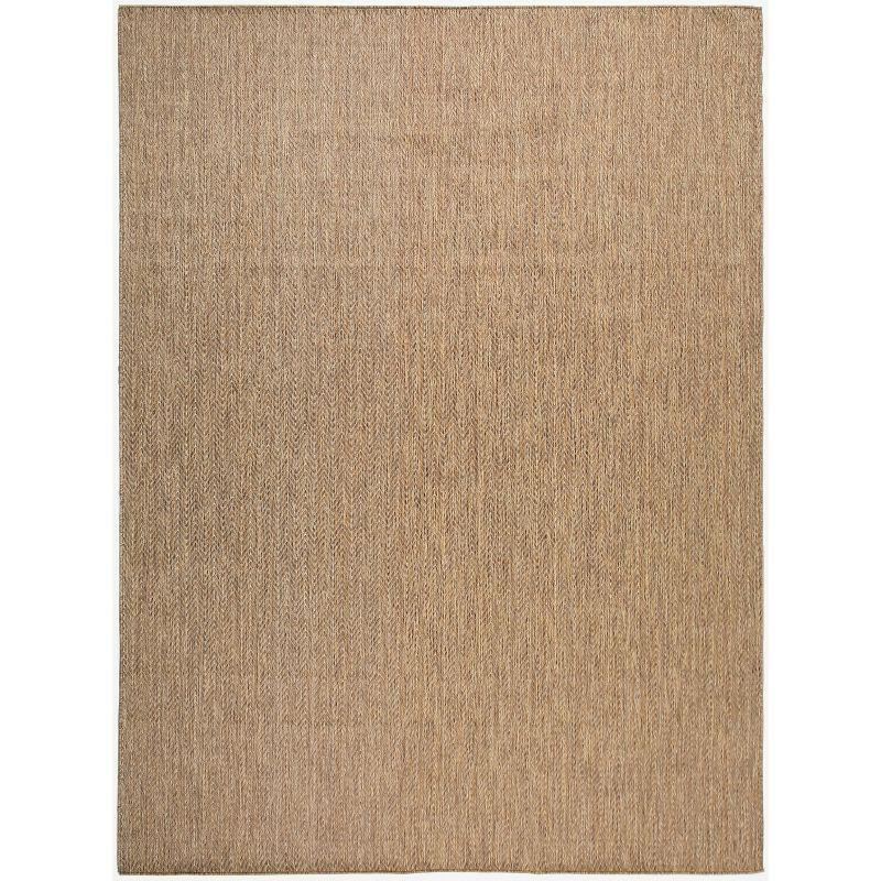 Nourison Horizon Indoor/Outdoor 8' x 10' Natural Modern Chevron Flatweave Rug