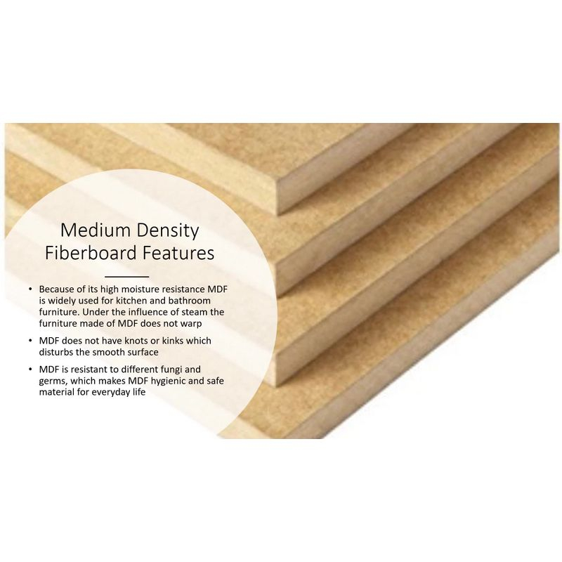 Windsor Wall Cabinet Brown - Elegant Home Fashions: Over Toilet Storage, Adjustable Shelves, MDF Composite