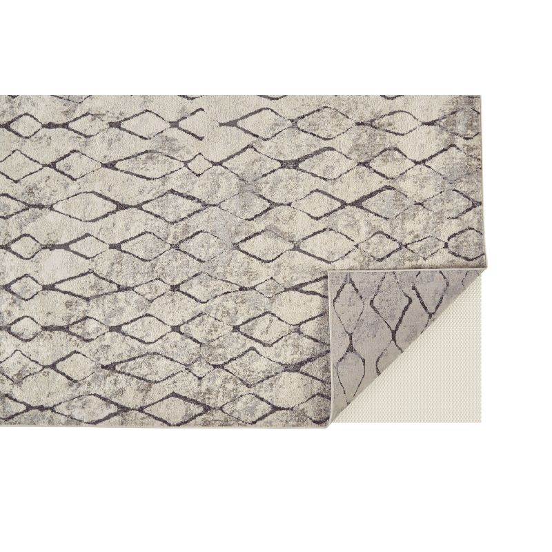 Kano Transitional Diamond Ivory/Gray/Taupe Area Rug