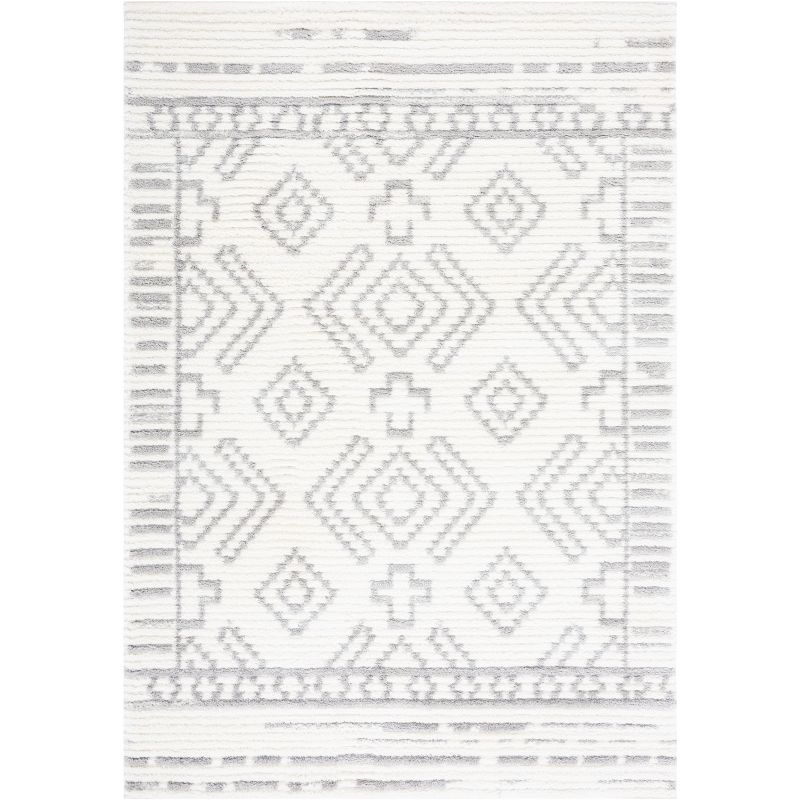 Marrakesh MRK306 Power Loomed Area Rug - Ivory/Gray - 4'5"x6'5" - Safavieh.