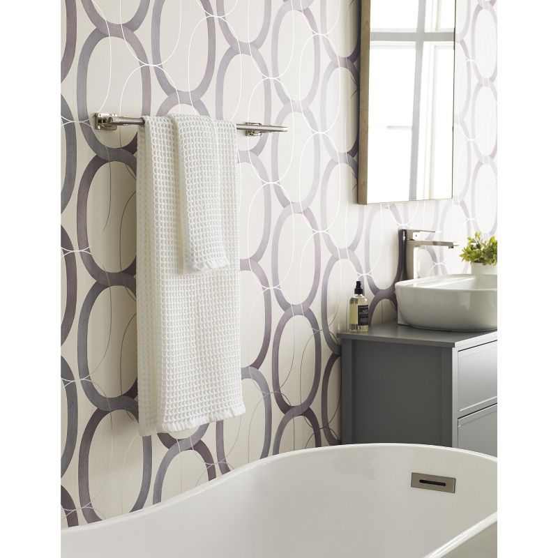 Amerock Esquire Polished Nickel/Stainless Steel 24 inch (610mm) Towel Bar