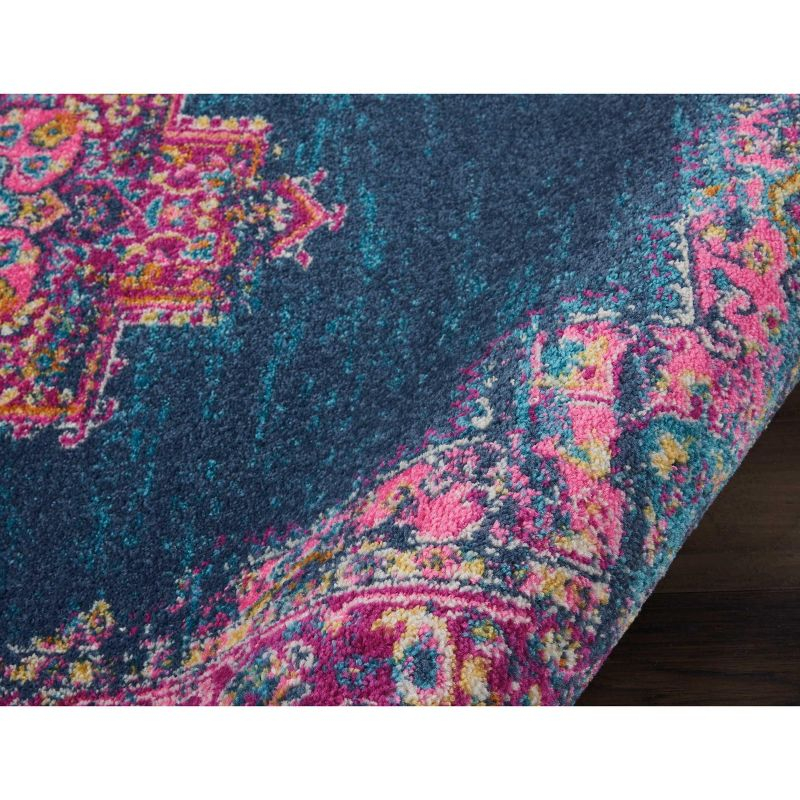Nourison Passion Medallion Bohemian Indoor Rug Blue 3'9" x 5'9"