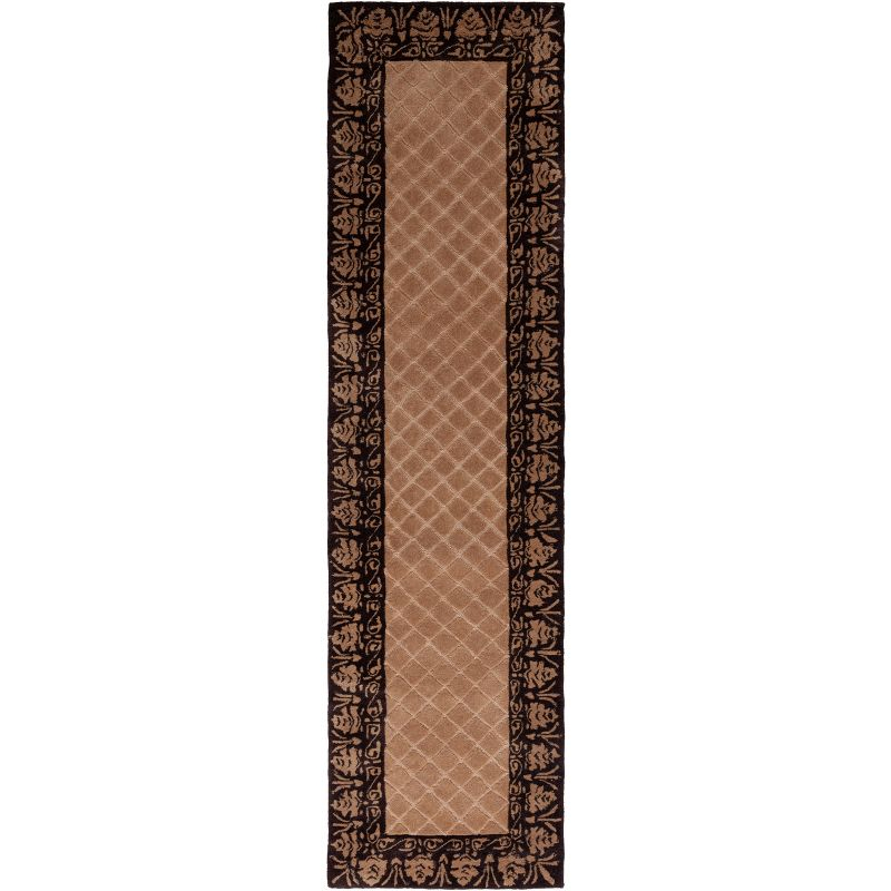 Total Performance TLP755 Hand Hooked Runner Rug - Ivory/Chocolate - 2'3"x9' - Safavieh.