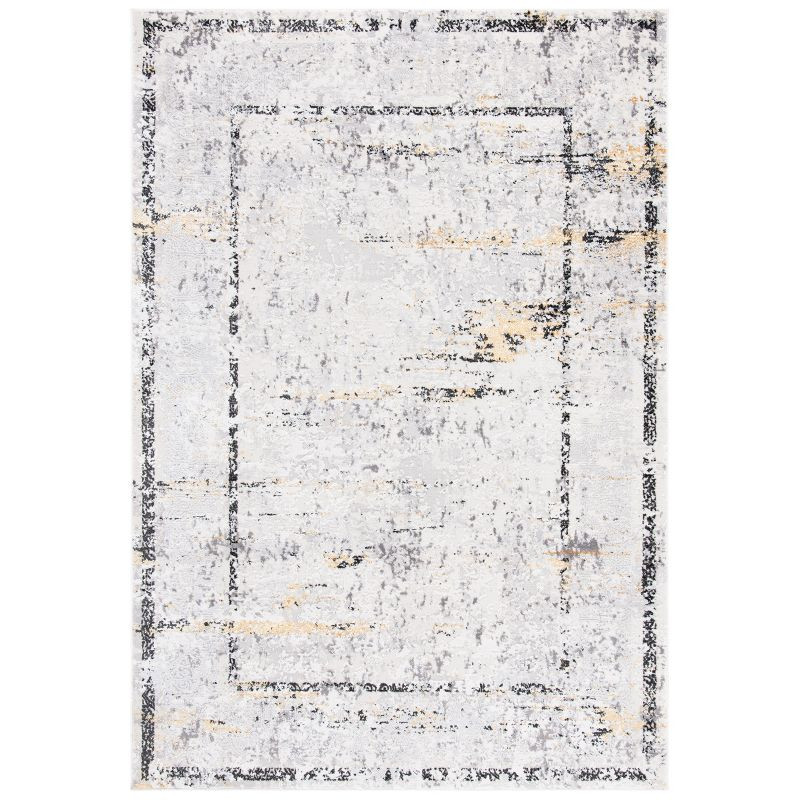 Amelia ALA207 Machine Made Indoor Area Rug - Grey/Gold - 9'x12' - Safavieh