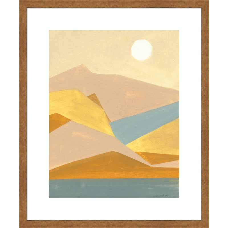 Amanti Art 20" x 24" Retro Abstract I Southwest Mountains by Danhui Nai Framed Wall Art Print: Modern Lithograph, Hardwood Frame