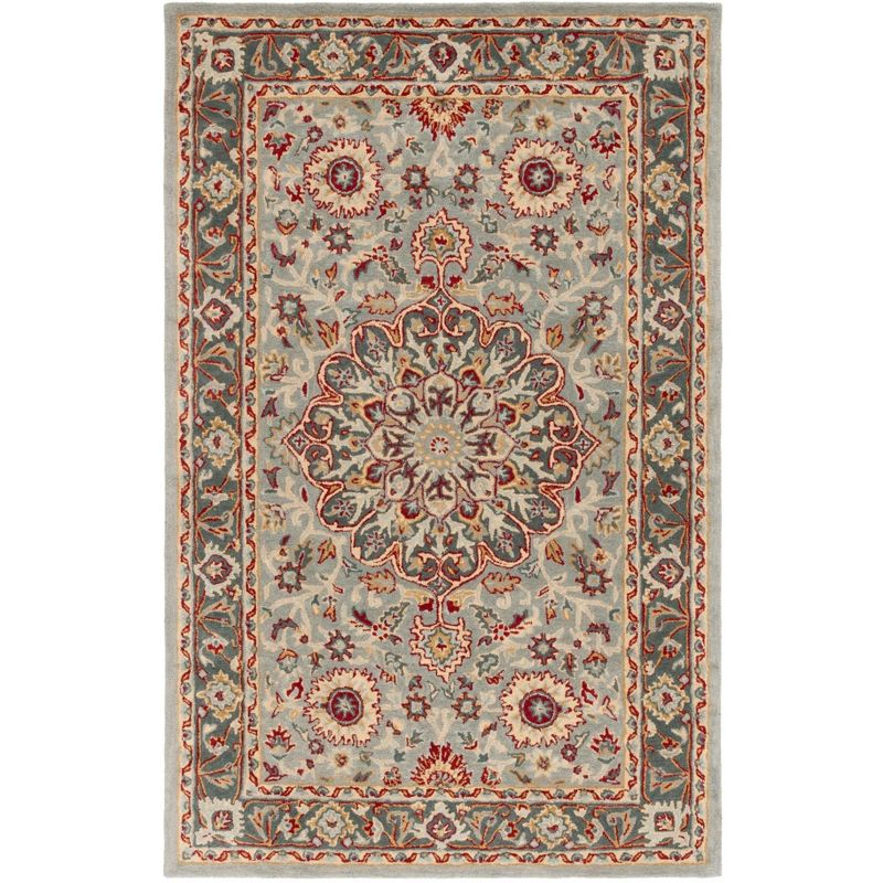 Heritage HG736 Handmade Area Rug - 5'x8' - Grey/Charcoal - Safavieh