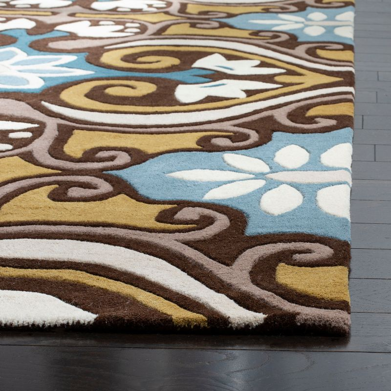 Wyndham WYD327 Hand Tufted Area Rug - Blue/Multi - 4'x6' - Safavieh.