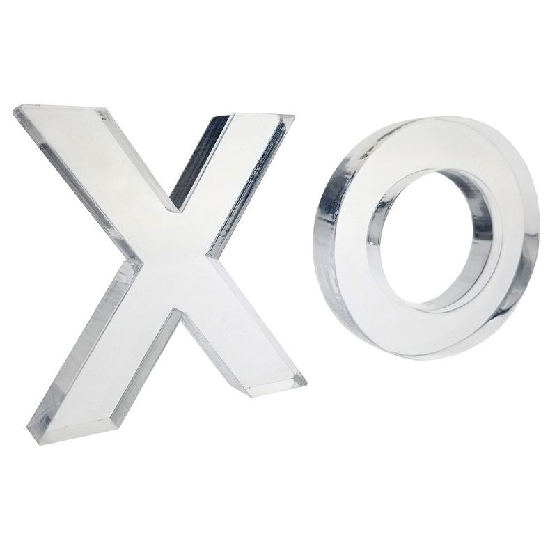 OnDisplay Luxe Acrylic Tic Tac Toe Set, Clear