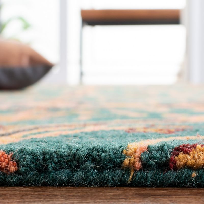 Heritage HG475 Hand Tufted Area Rug - Green/Orange - 3'x5' - Safavieh.