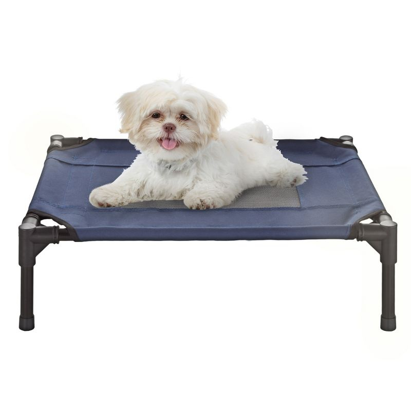 Pet Adobe Portable Raised Cot Style Pet Bed - Navy Blue