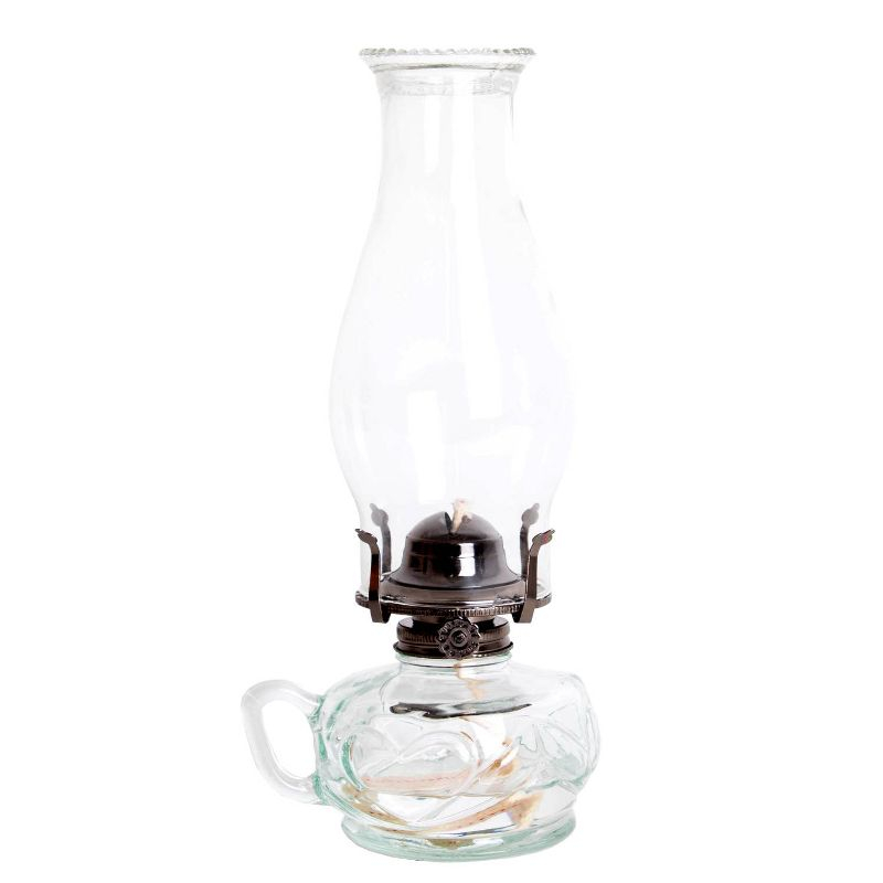 Lehman's Rayo Chamber Oil Lamp, Portable with Finger Hold, Glass Font and Chimney, 12 in Tall