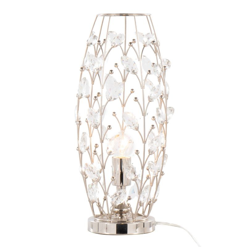 LumiSource Crystal Buds 18" Contemporary Metal Uplight Lamp: UL Listed
