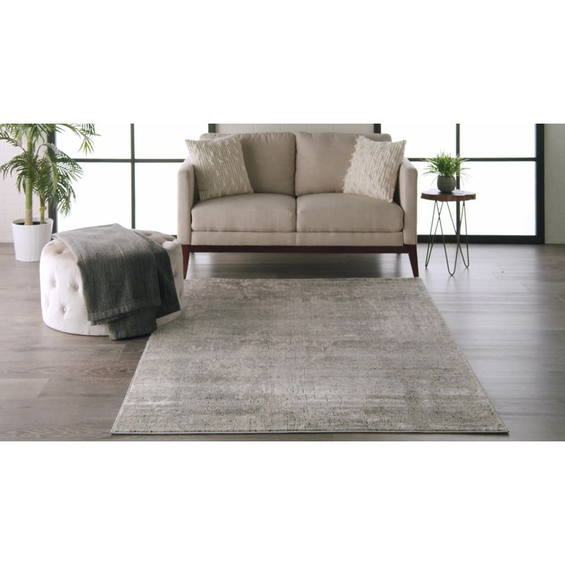Nourison Concerto Abstract Contemporary Area Rug Beige Grey 3'9" x 5'9"