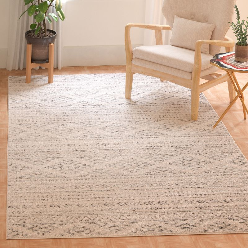 Tulum TUL272 Power Loomed Area Rug - Ivory/Grey - 4'x4' - Safavieh.