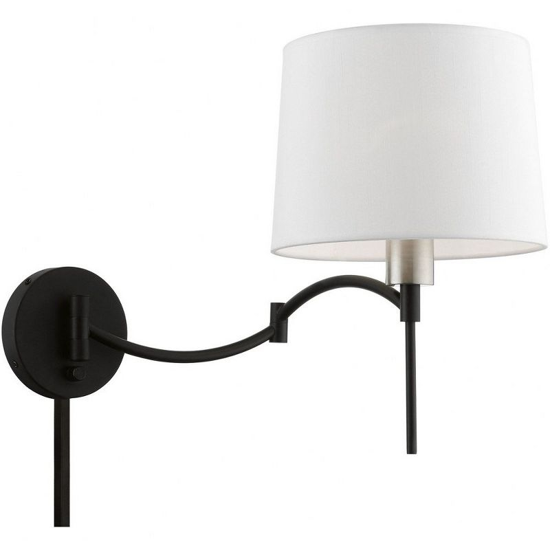 Livex Lighting 1 - Light Wall Light in  Black/Brushed Nickel