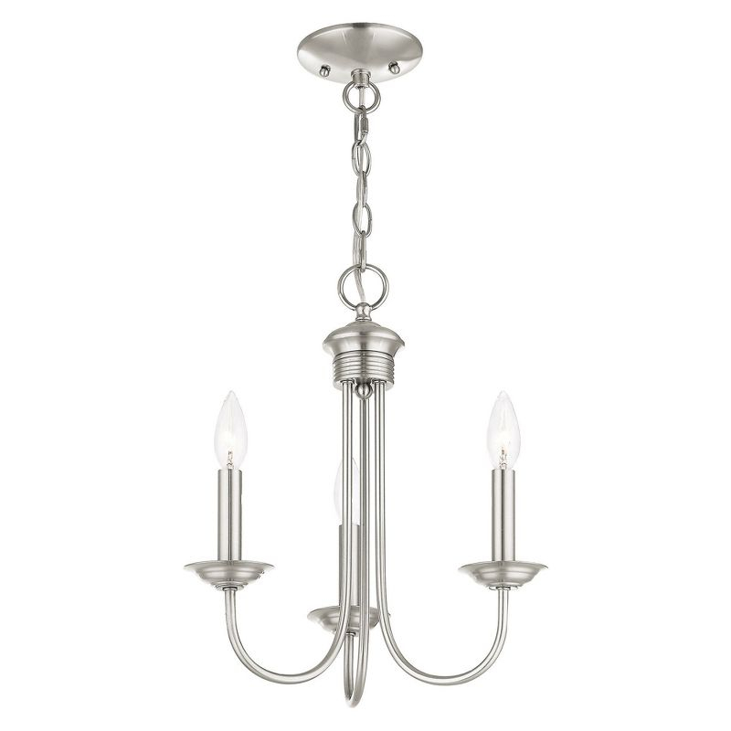 Livex Lighting Estate 3 - Light Chandelier in  Brushed Nickel
