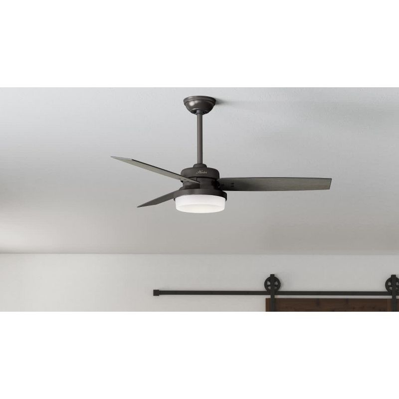 52" Sentinel Ceiling Fan with Remote Nickel: WhisperWind Motor, Reversible - Hunter Fan