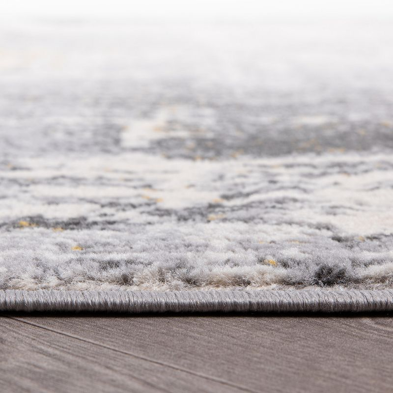 World Rug Gallery Dublin Contemporary Abstract Area Rug - Yellow 3'3"x5'