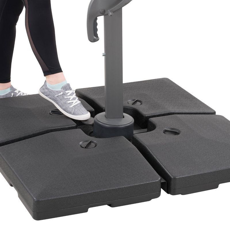 67.9lbs Square Deluxe Patio Base for Heavy and Offset Umbrella Gray - CorLiving