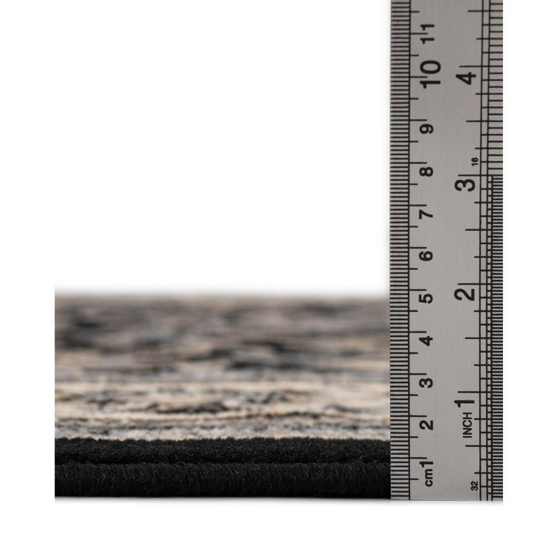 Unique Loom 2' 2 x 8' 2 Sialk Hill Washington Black Area Rug