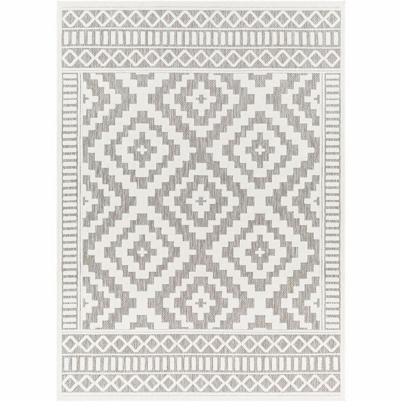 Livabliss San diego 5'3"x7' Rectangle Woven Indoor and Outdoor Area Rugs Gray