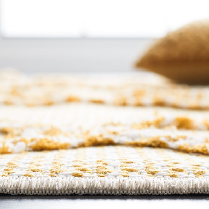 Augustine AGT714 Machine Made Indoor Area Rug - Gold/Ivory - 6'-4"x6'-4" - Safavieh